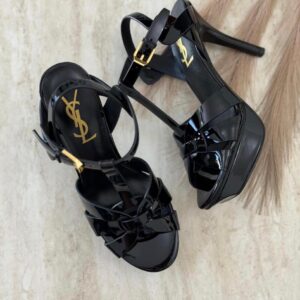 Saint Laurent Tribute 105 Leather Platform Sandals