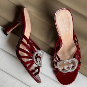 Gucci sandals with crystal Interlocking G hardware